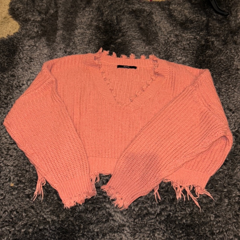 Cropped Knit Sweater